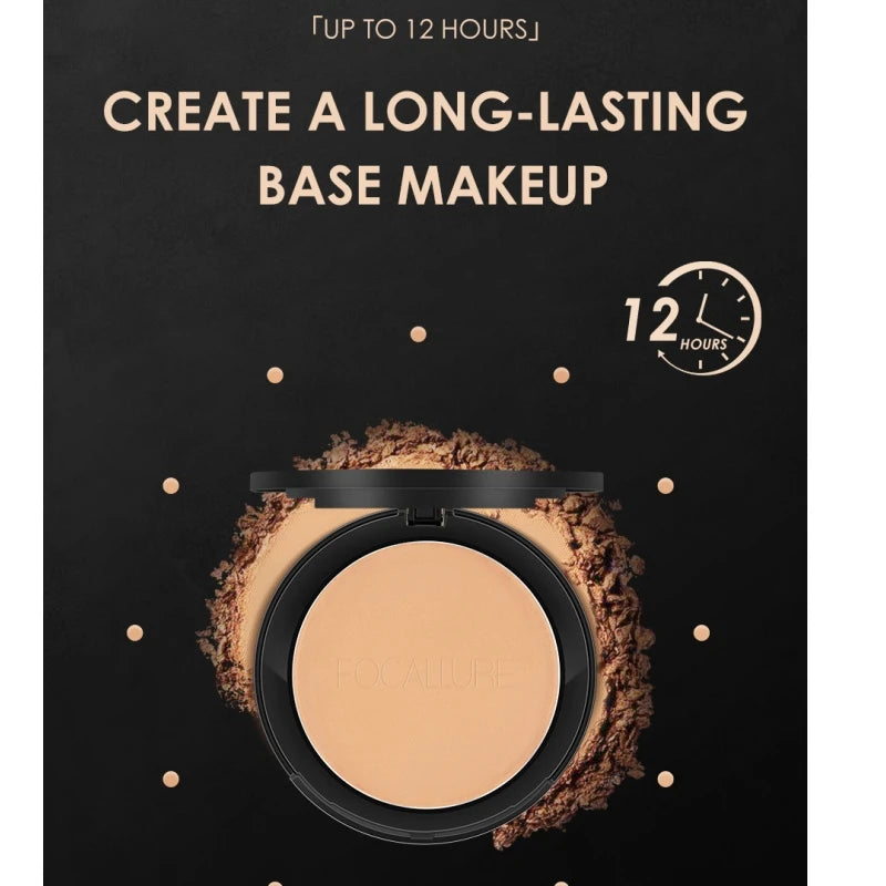 Face Powder with Oil Control & Brightening Finish - 3 Colors, Compact, 26g