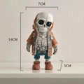 Skeleton Doll Resin Figurine Home Decor Retro Street Art Creative Room Accent