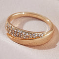 Adjustable Synthetic Zirconia Ring - Open Bohemian Style Women's Jewelry