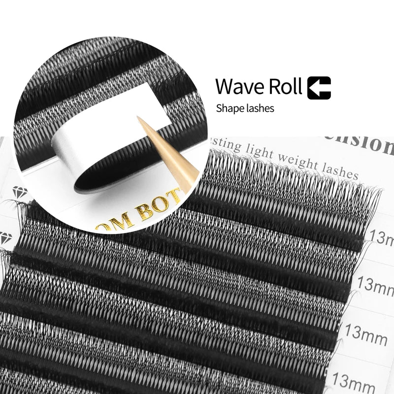 False Eyelash Extensions U Shape 5DW Premade Fans Mink Volume Lashes