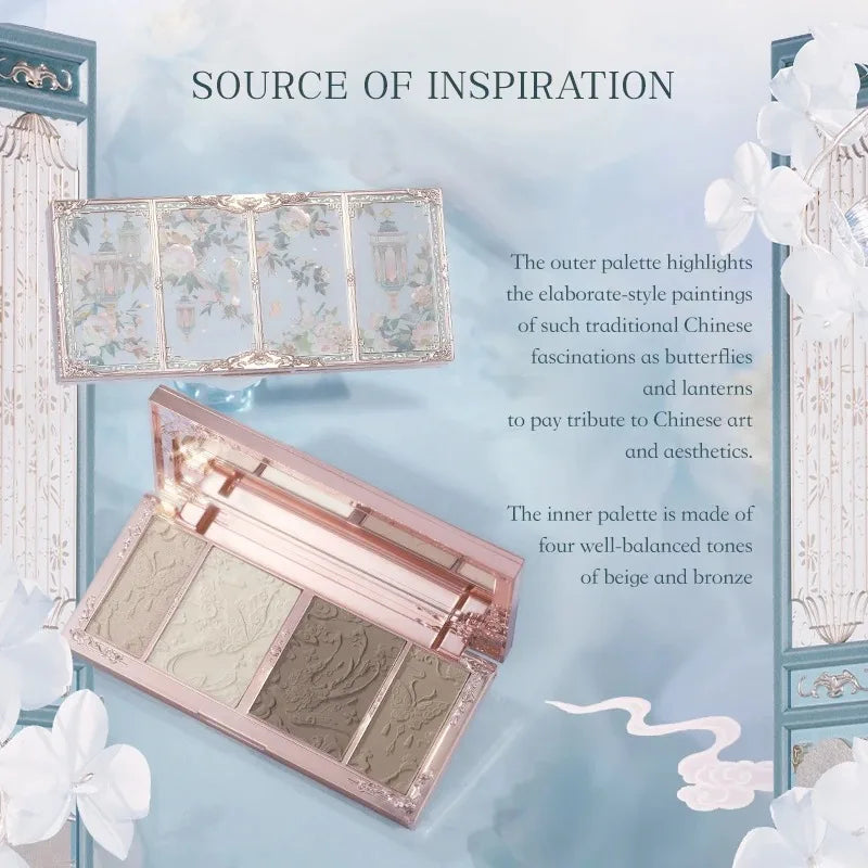 Face Contour Palette with Highlight & Blush - 3 Shade Kit for Sculpting & Defining
