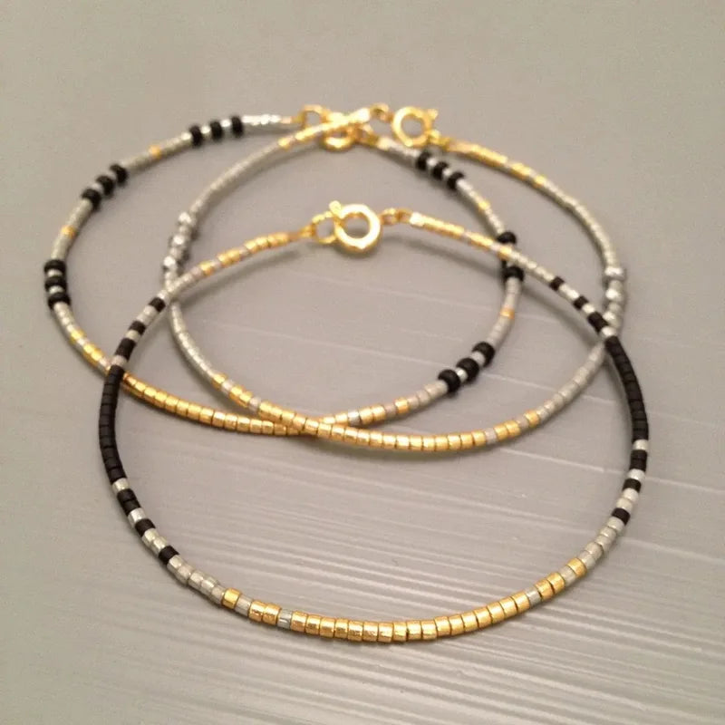 Dainty Beaded Bracelet for Women Jewelry Gift - Multiple Colors & Variants