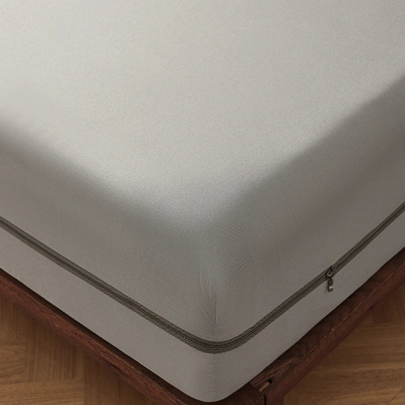 Nano Waterproof Breathable Mattress Encasement with 6-Sided Zipper - Silent Dustproof Bed Cover