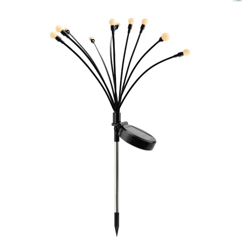 10 LED Solar Firefly Garden Lights Waterproof Outdoor Pathway Lamps