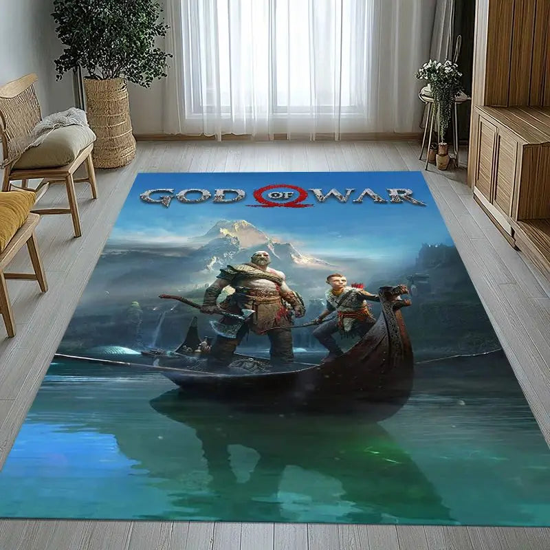 Game-Themed Non-Slip Area Rug for Living Room Bedroom Kids Playroom Home Decor