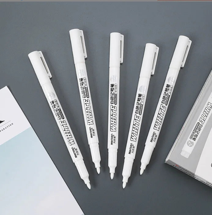 Permanent Paint Pen Set - Fine 1mm Tip Waterproof Oil-Based Graffiti Markers