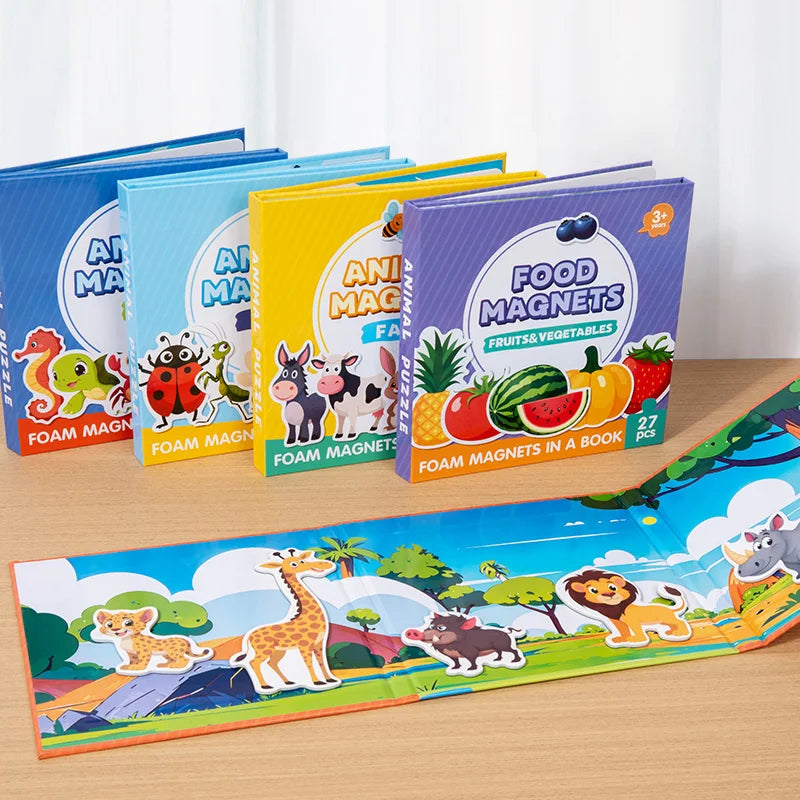 Magnetic Cognitive Puzzle Book Clip for Children's Fine Motor Skills and Imaginative Play