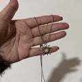 Y2K Style Star Necklace with Cross Pendant Adjustable Choker Jewelry