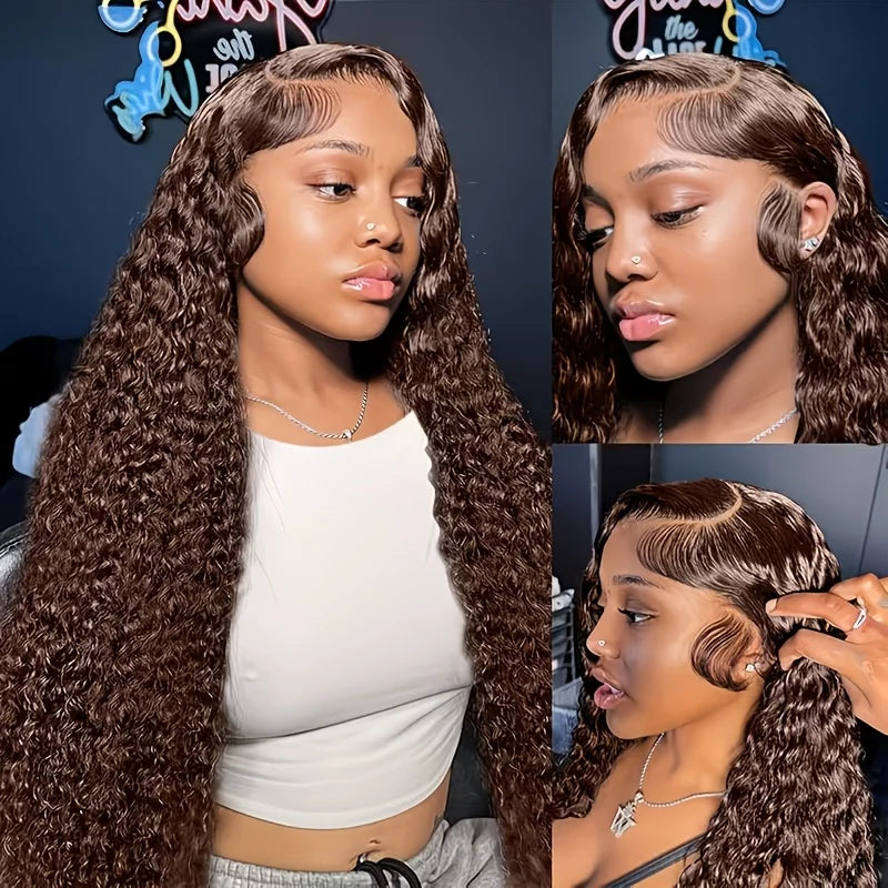 Deep Wave Human Hair Wig with Lace Front - Glueless, Ready to Wear, Multiple Lengths & Densities
