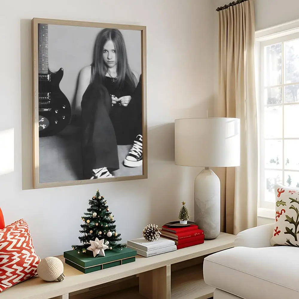 Artistic Avril Lavigne Poster Wall Decor for Bedroom & Living Room - Premium Canvas