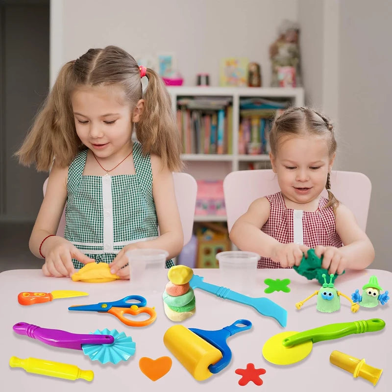 Kids Dough Clay Tools Kit Modeling Accessories Animal Cutters & Rolling Pin