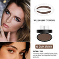 Eyebrow Powder Stamp Kit - Waterproof Natural Brow Makeup Palette with Stamp Applicator