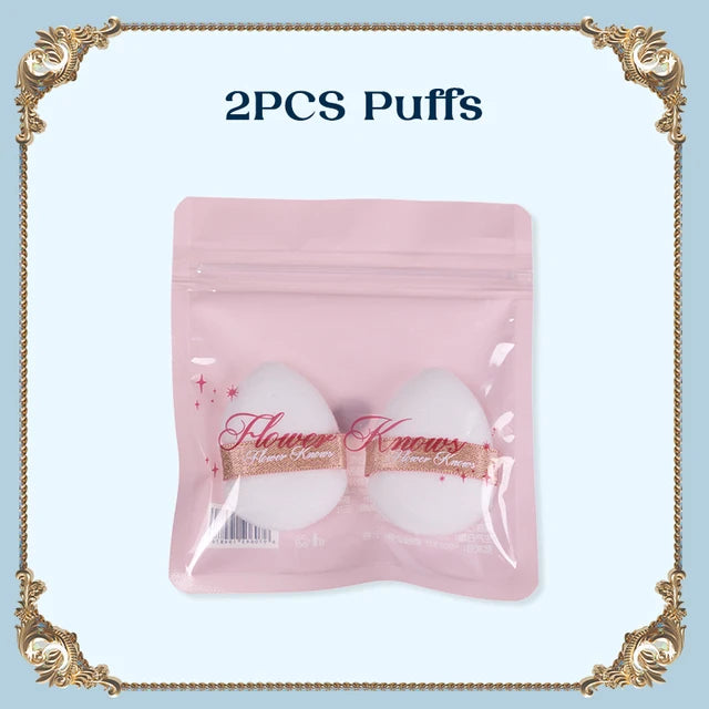 Mini Finger & Air Cushion Powder Puffs Set for Foundation & Blush Makeup - Soft Cotton Blenders, 2 Pack