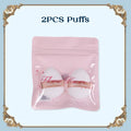 Mini Finger & Air Cushion Powder Puffs Set for Foundation & Blush Makeup - Soft Cotton Blenders, 2 Pack