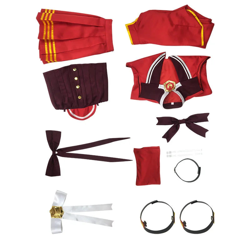 Anime Cosplay Costume UMA Musume Pretty Derby Red Uniform Dress for Women