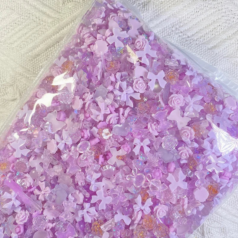 50Pcs Resin Nail Charms Mix Shapes for Nail Art Jewelry & Manicure Decor