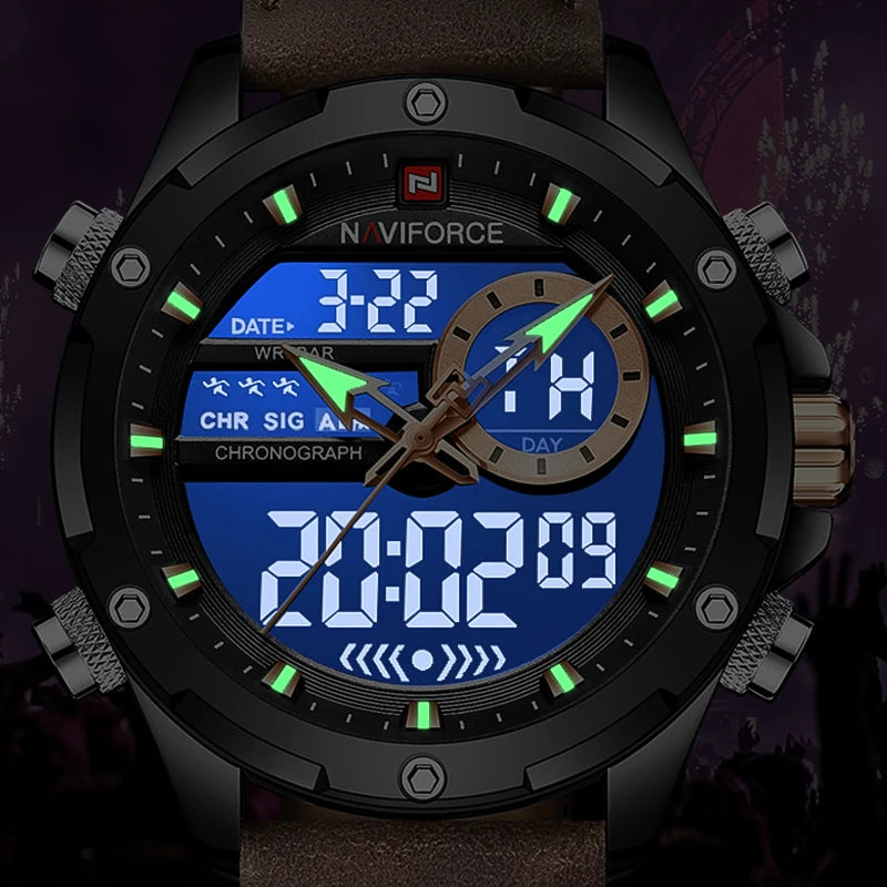 Men's Digital Military Sport Watch Waterproof LED Quartz Big Wristwatch