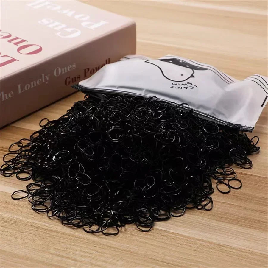 1000pcs Colorful Small Disposable Rubber Bands for Ponytail Hair Holders