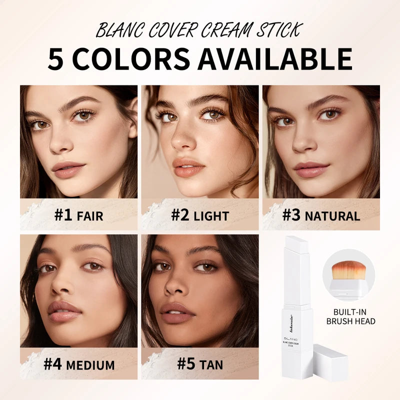 Color-Changing Foundation Stick High Coverage Concealer for Natural Look