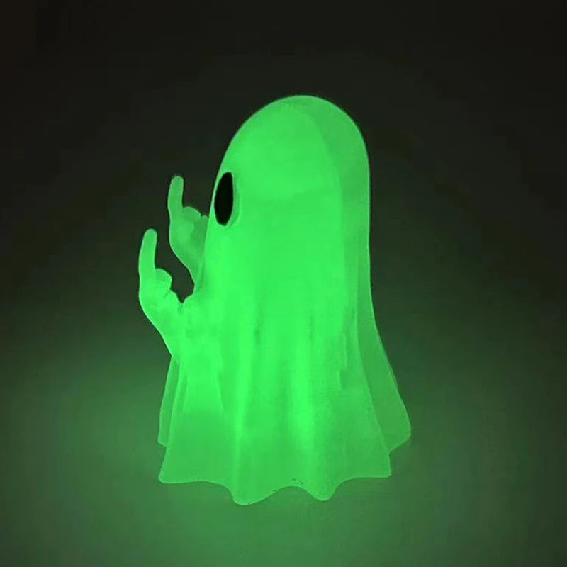 Luminous Ghost Figurine Halloween Decoration Small Scary Table Ornament