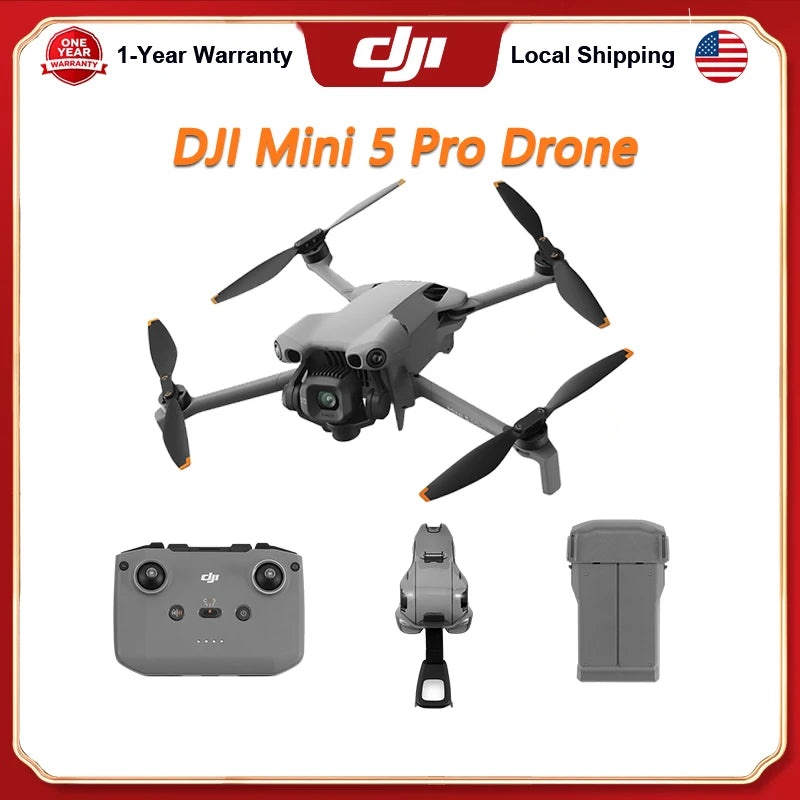 Mini 5 Pro Camera Drone with 4K CMOS, ActiveTrack & Omnidirectional Obstacle Sensing