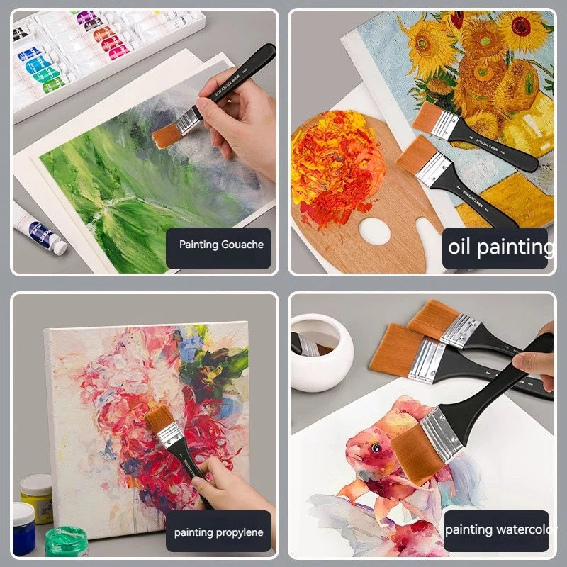 Multi-Piece Paint Brush Set for Acrylic Oil Watercolor Art Supplies