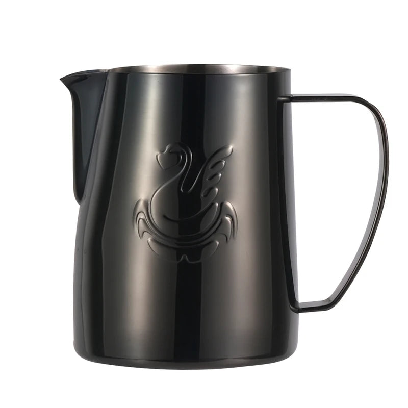 Stainless Steel Latte Art Frothing Pitcher 600ml for Milk Foam & Coffee Decor