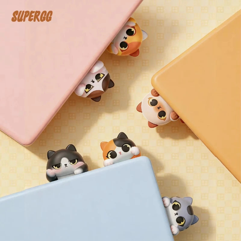 Cute Cat Mini Figures Blind Box Anime Phone & PC Ornaments Set - Doll Decorations