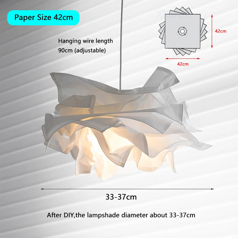 Handmade DIY Pendant Lamp for Restaurant & Home Ceiling Lighting - Paper Shade, E27