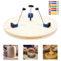 Pottery Turntable Clamp - Adjustable Ceramic Trimming Holder with Support Feet