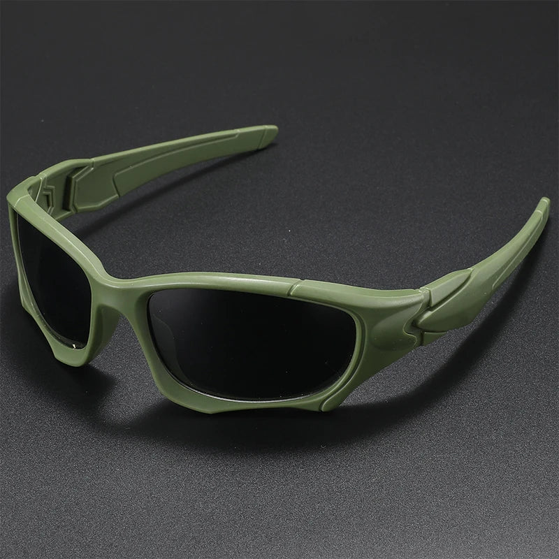 Outdoor Sports Polarized Sunglasses Men & Women Curve Frame Sun Glasses Stress-Resistant Lenses