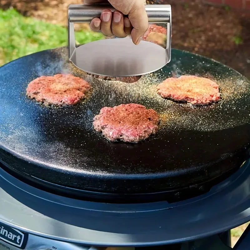 Stainless Steel Burger Patty Press Mold for Deli Meats and Meat Making