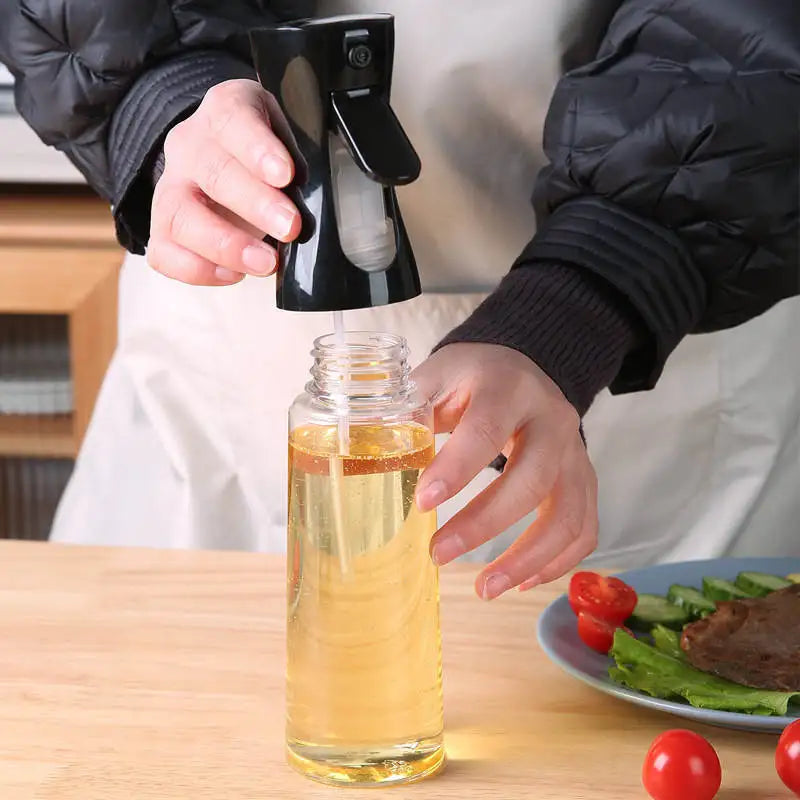 Oil Spray Bottle for Cooking & Barbecue Food Grade Plastic Dispenser - 200ml/300ml