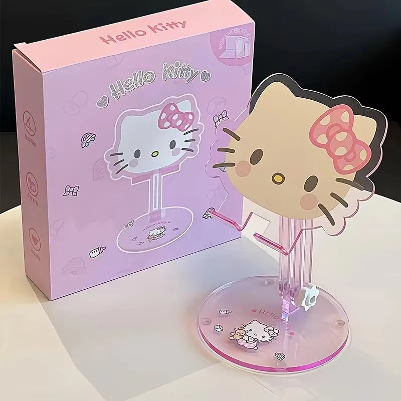 Pink Kawaii Cat Desktop Stand for Phones and Tablets - Oversized, Cute Office Organizer