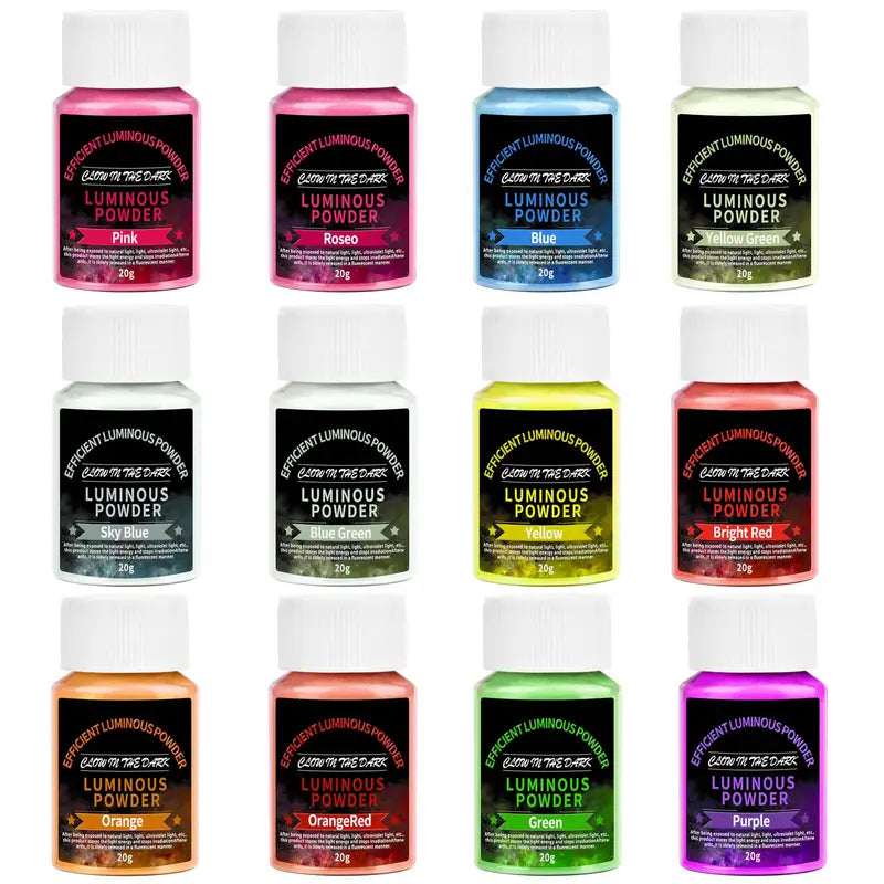 Glow in The Dark Luminous Powder for Resin, Nail Art & Jewelry Making - 20g