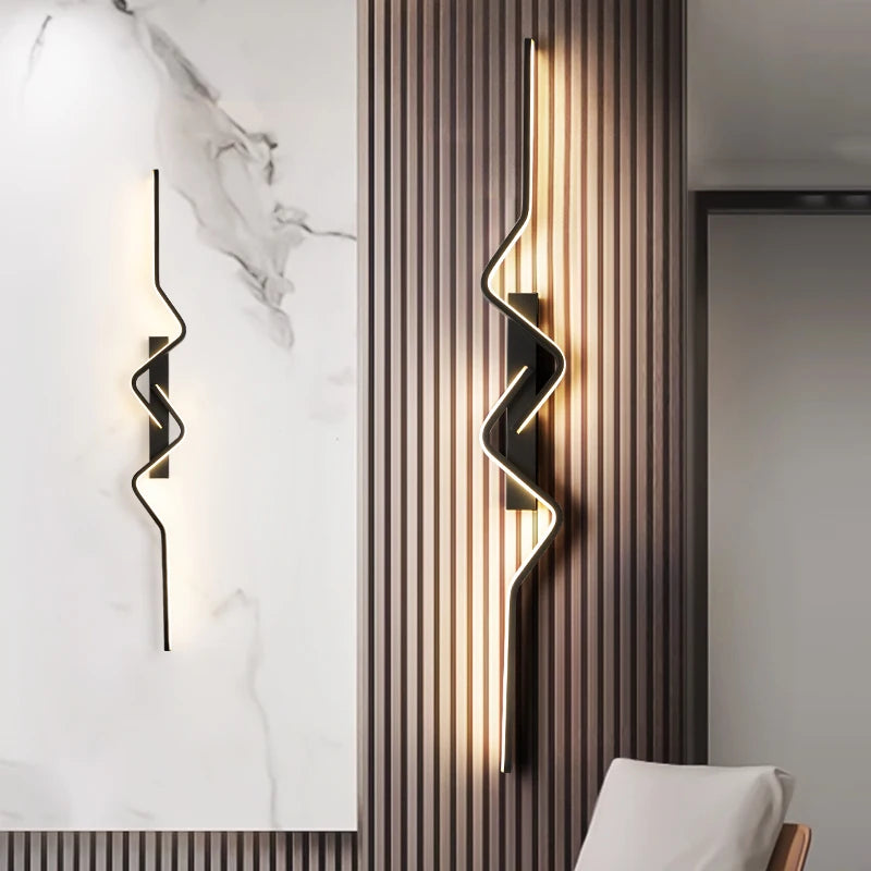 Modern Wall Light Fixture for Living Room & Bedroom - Nordic Ceiling Sconce with Aluminum Finish