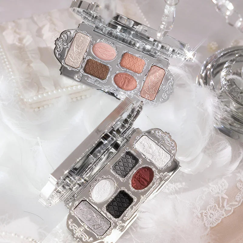 Flower Knows Makeup Swan Ballet Eyeshadow Palette Natural Nude Glitter Matte Shades