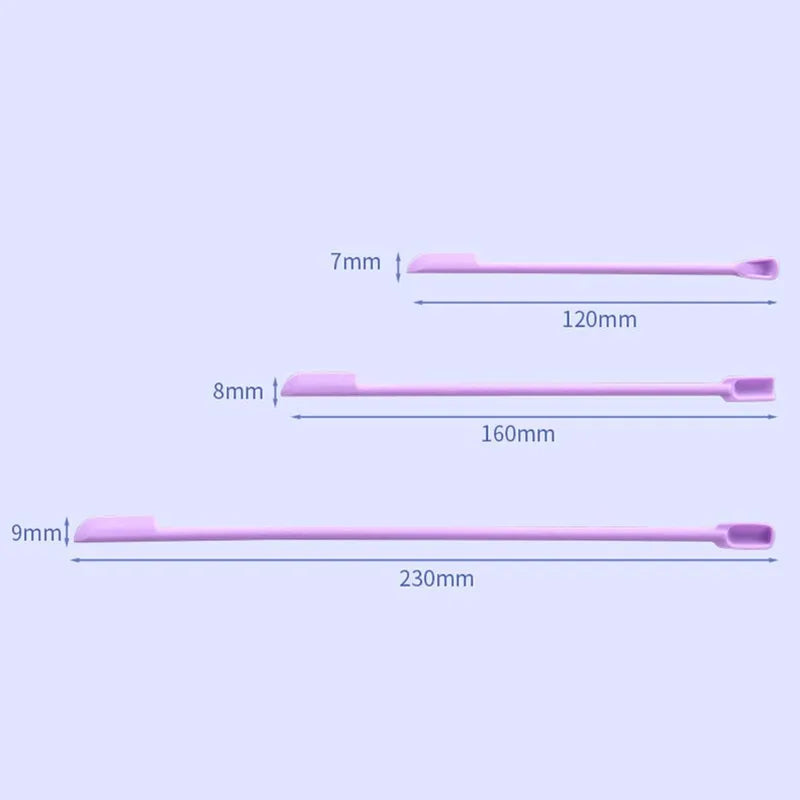 3Pcs Silicone Spatula Set Reusable Double-Head Scrapers for Cosmetics & Kitchen