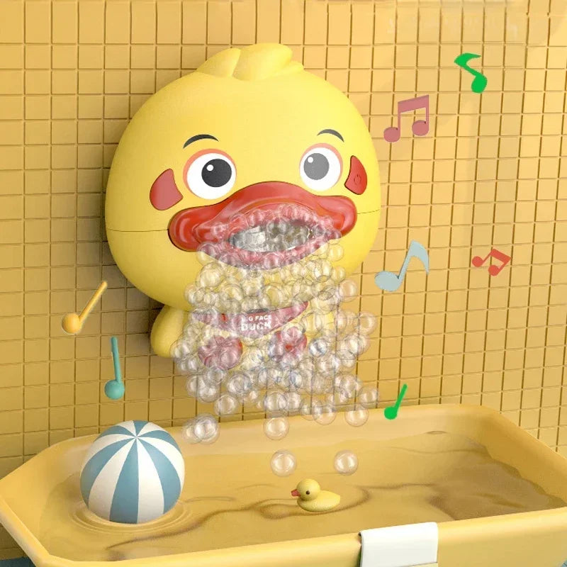 Baby Bath Toys Bubble Machine Duck Crab Frog Music Bath Toy with Suction Cups