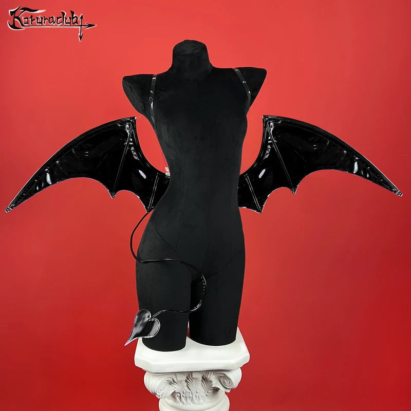 Halloween Cosplay Devil Bat Wings Prop for Costume - Purple & Black