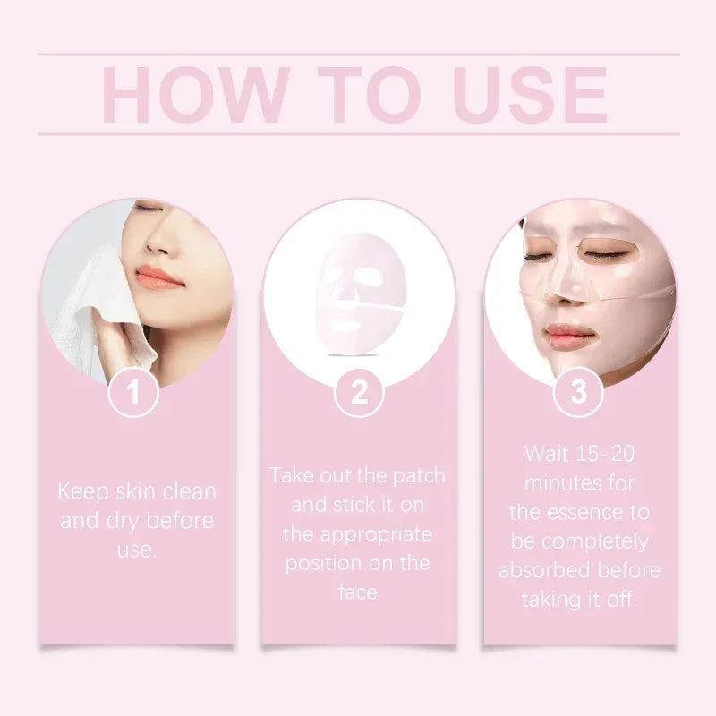 Deep Hydrating Collagen Gel Salmon PDRN Face Mask - Moisturizing & Anti-Aging Hydrogel Sheets