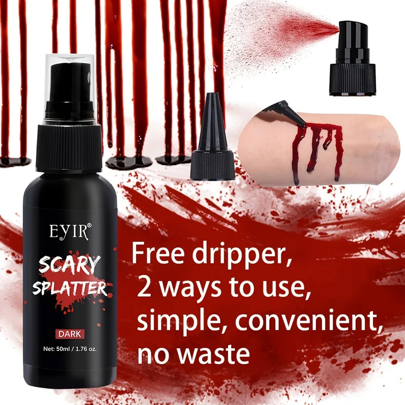 Halloween SFX Makeup Kit with Scar Wax Blood Latex & Tools - Realistic Effects