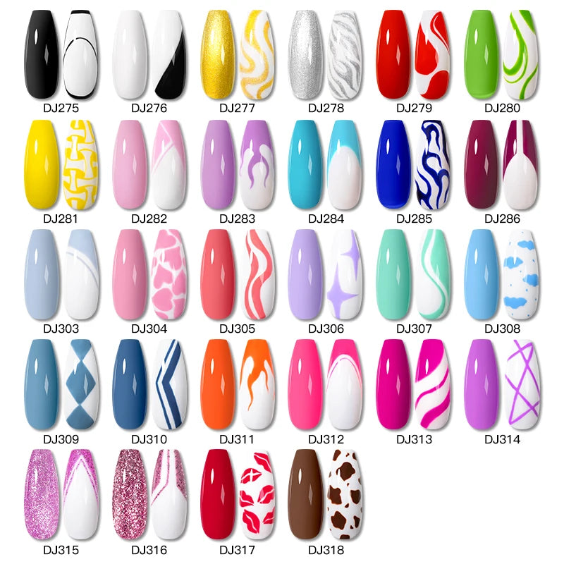 5ml Nail Gel Polish Line Art Kit - 28 Colors for UV & LED Nail Art