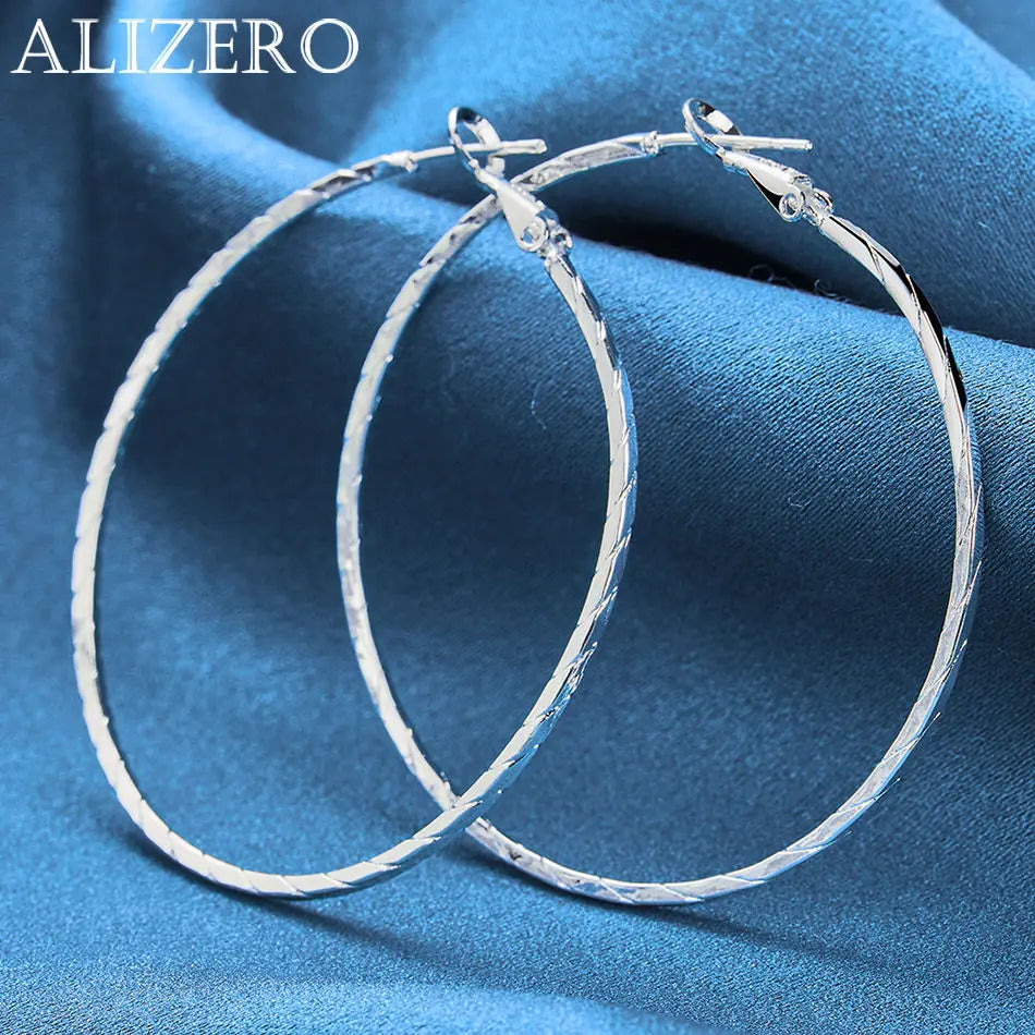 Sterling Silver Hoop Earrings for Women - Elegant Round Circle Jewelry