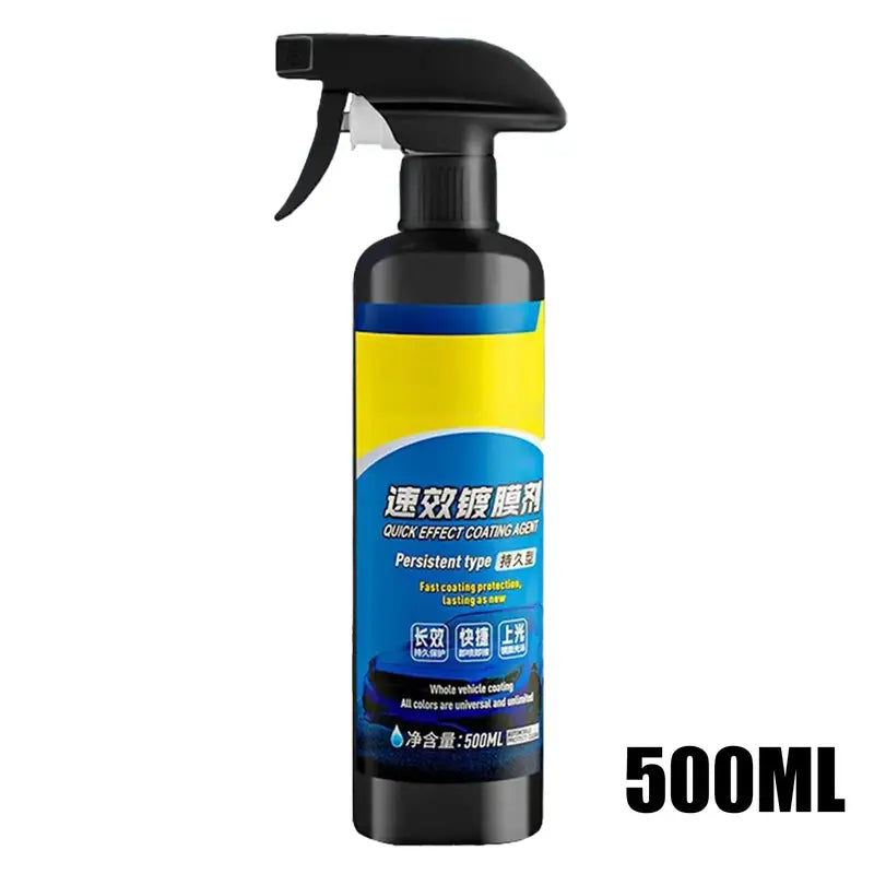 Car Scratch Wax Coating Spray 500ml Waterless Wash & Polisher - Quick Protection