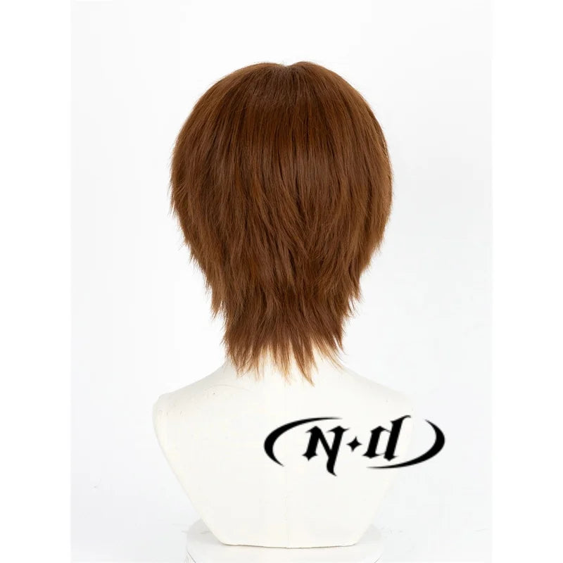 Light Yagami Cosplay Wig - Anime Death Note Light-Brown Hair for Halloween Costume