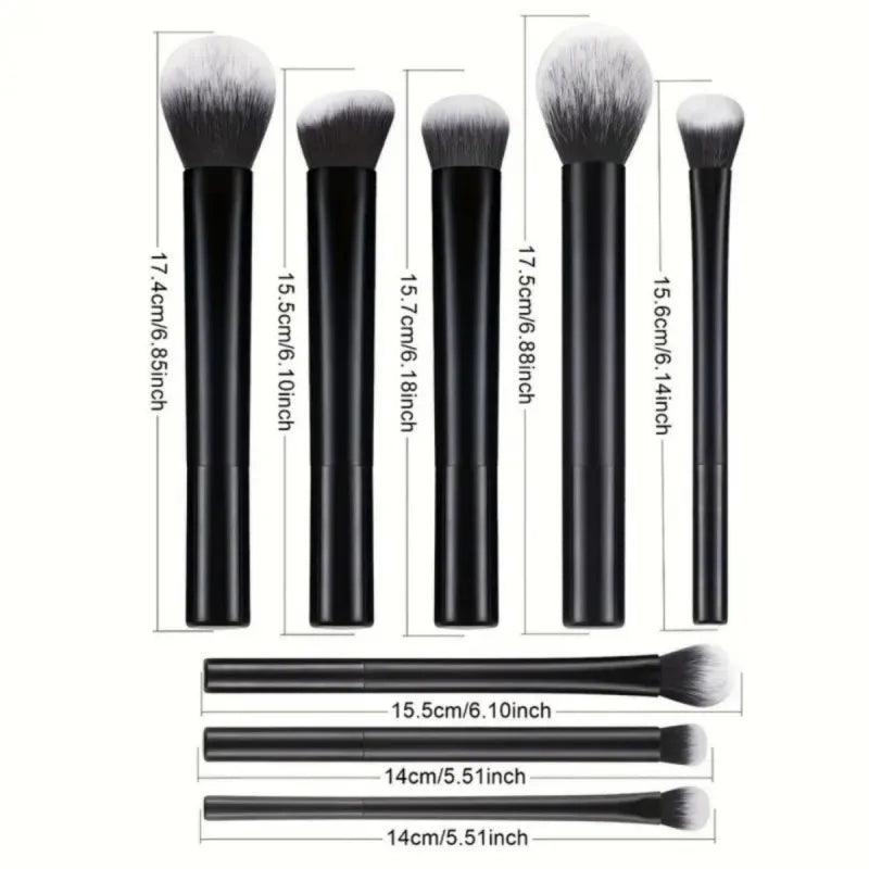 Multifunctional Makeup Brush Set with Beauty Egg - Soft Nylon Bristles, All Skin Types