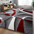 Modern Abstract Swirl Geometric Area Rug - Non-Slip Indoor Floor Mat for Living Room and Bedroom