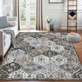 Bohemian Moroccan Style Area Rug Non-Slip Soft Carpet for Living Room Bedroom Home Decor