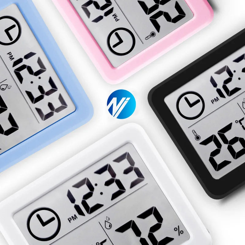 Digital Clock with Temperature and Humidity Display - Wall & Desk Clock for Home Office Kitchen